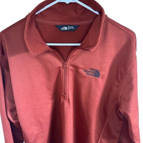 The North Face - Tech Glacier quarter zip sweatshirt - rust color - Picture 3 of 5